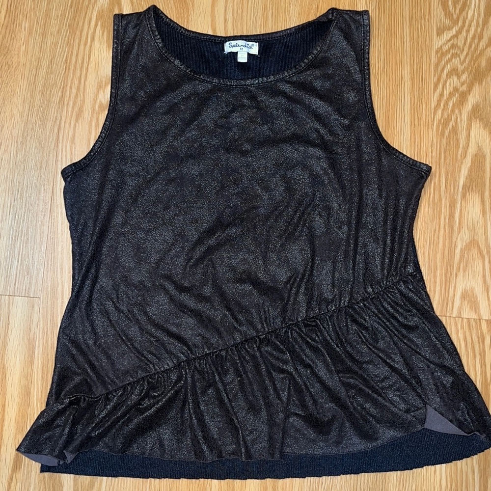 Splendid Faux Suede Sleeveless Top